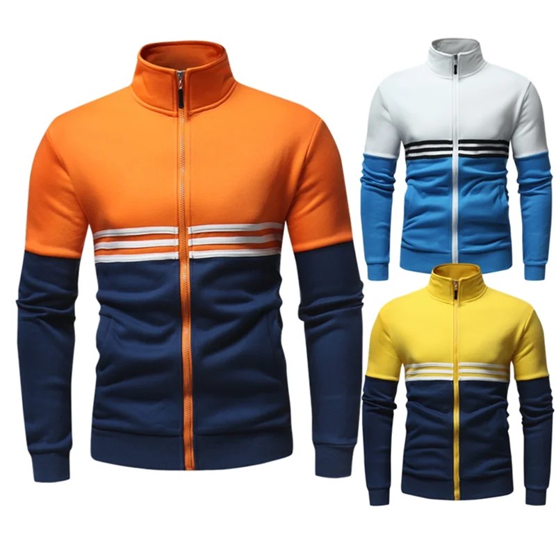 Jackets Men Hooded Overcoat Baseball Jackets Casual Coat Men Outwear Streetwear Jacket Zipper Collar Jacket