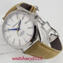 41mm Corgeut White Dial Stainless steel Case Sapphire Glass Blue Hand Miyota Automatic Movement men's Watch 41mm Corgeut White Dial Stainless steel Case Sapphire Glass Blue Hand Miyota Automatic Movement men's Watch