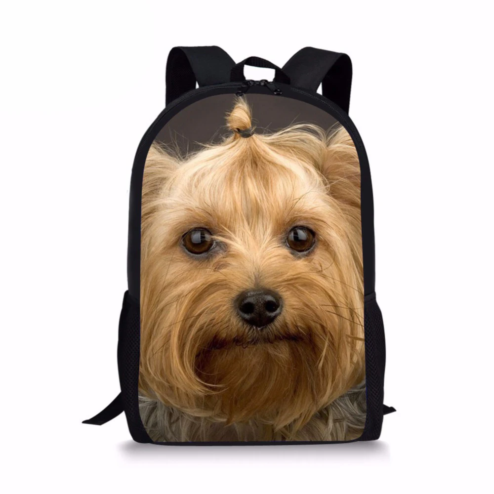 

Customized School Bags for Teenager Girls 3D Yorkshire Terrier Printing School Backpack Children Daypack Schoolbag Kids Bag