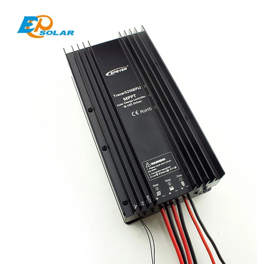 

EPSOLAR Tracer5206EPLI 20A 12V 24V MPPT Solar charge controller with Timer IP67 LED Driver programmed app EPEVER