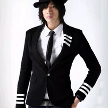 XS-6XL мужская одежда весенний Блейзер модный цветной блок мужской повседневный блейзер тонкий дизайн плюс размер короткий костюм певица костюмы