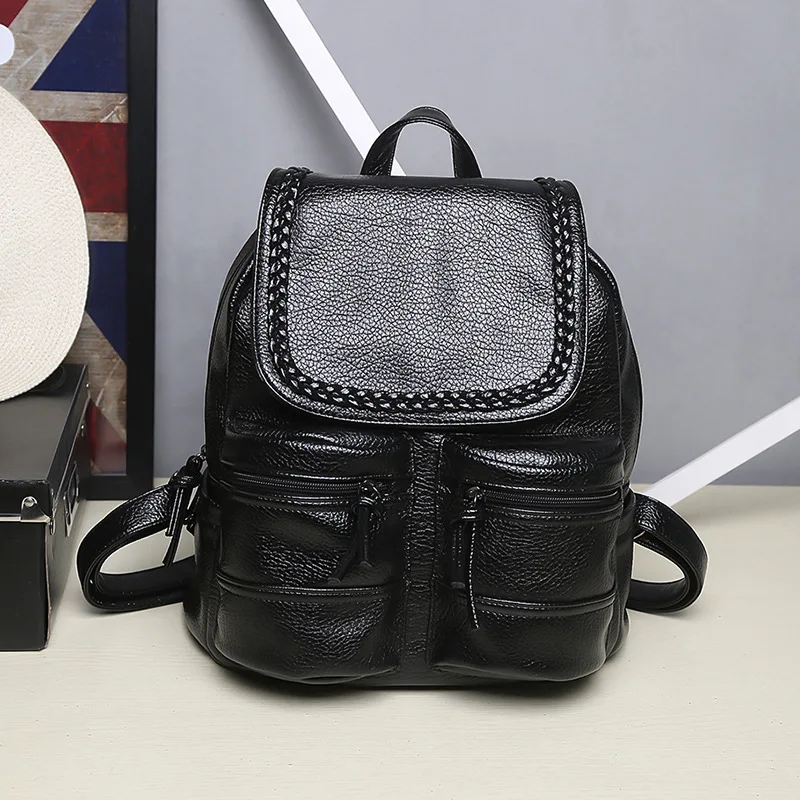 black rucksack handbag