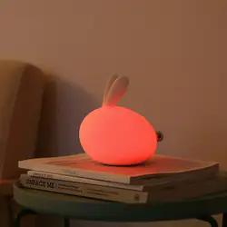 CHENGYILT Зарядка Светодиодный силиконовый массажер ночник меняемый цвет, когда кран прикроватная лампа Атмосфера свет