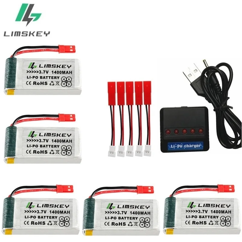 6 шт./компл. 3,7 V 1400mAh литий-полимерный Батарея для SYMA X5 X5C X5S X5SW X5SC X5HW X5HC X5UW X5UC 3,7 v Батарея 3,7 V USB Зарядное устройство наборы для ухода за кожей