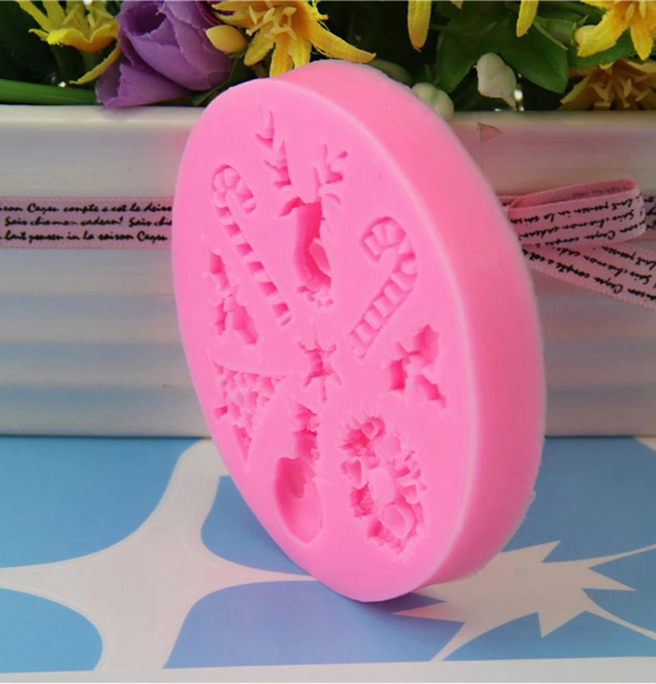 DINIWELL 3D Рождественская форма лося DIY силиконовый торт шоколадный помадка Руководство Плесень жаропрочная посуда для десерта украшения выпечки Инструменты