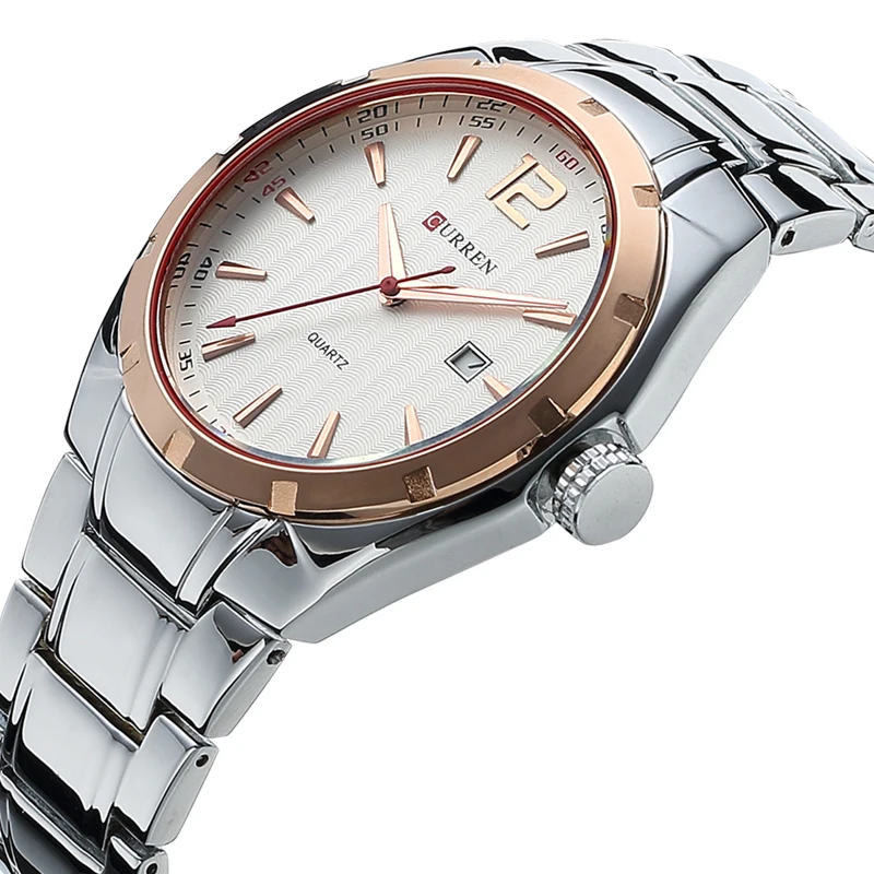 

CURREN Fashion Brand Stainless Steel Strap Analog Display Date Men's Quartz Watch Casual Watch Men Watches relogio masculino