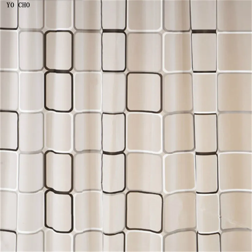 

[200cm ] Modern white black PEVA shower curtain for bathroom Europe bath curtain Bathroom products waterproof shower curtains