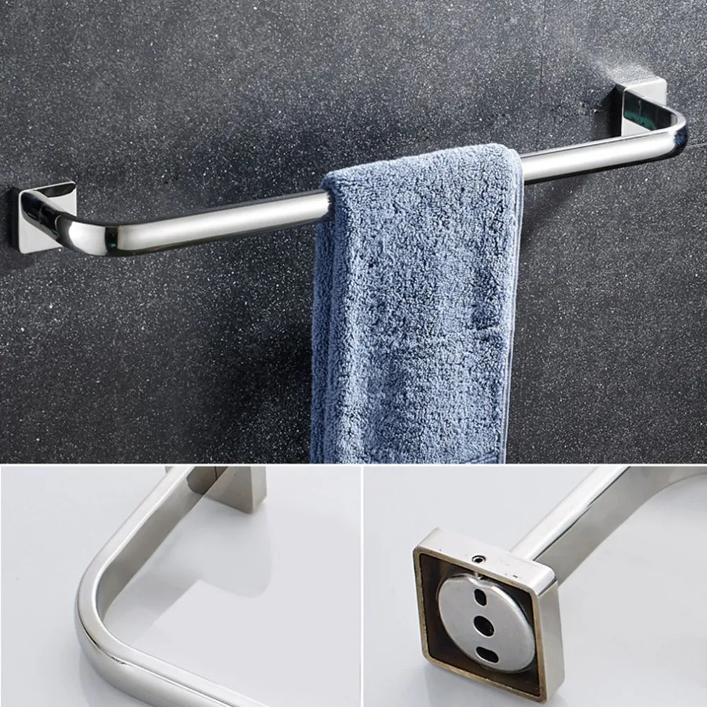 حمام من الفولاذ المقاوم للصدأ جدار الحمام شنت الفضاء لإنقاذ للاستخدام اليومي تخزين قضيب منشفة حامل أرفف المنزلية شنقا بار