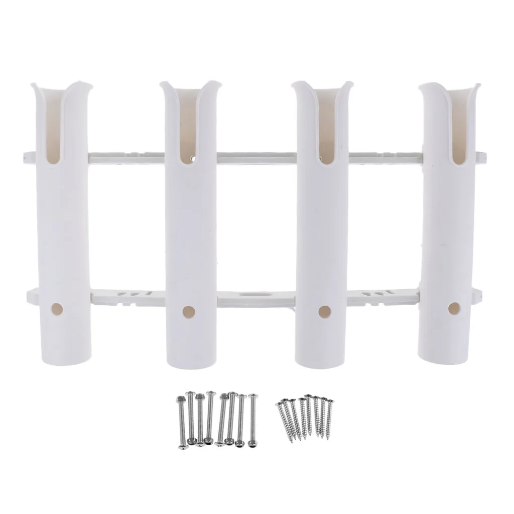 Marine 2x 4Tube Boat Fishing Rod Holder Rack 10.7 in -1.77 in Dia. Mount for Water Sports Kayaking Canoeing Rafting Accessory