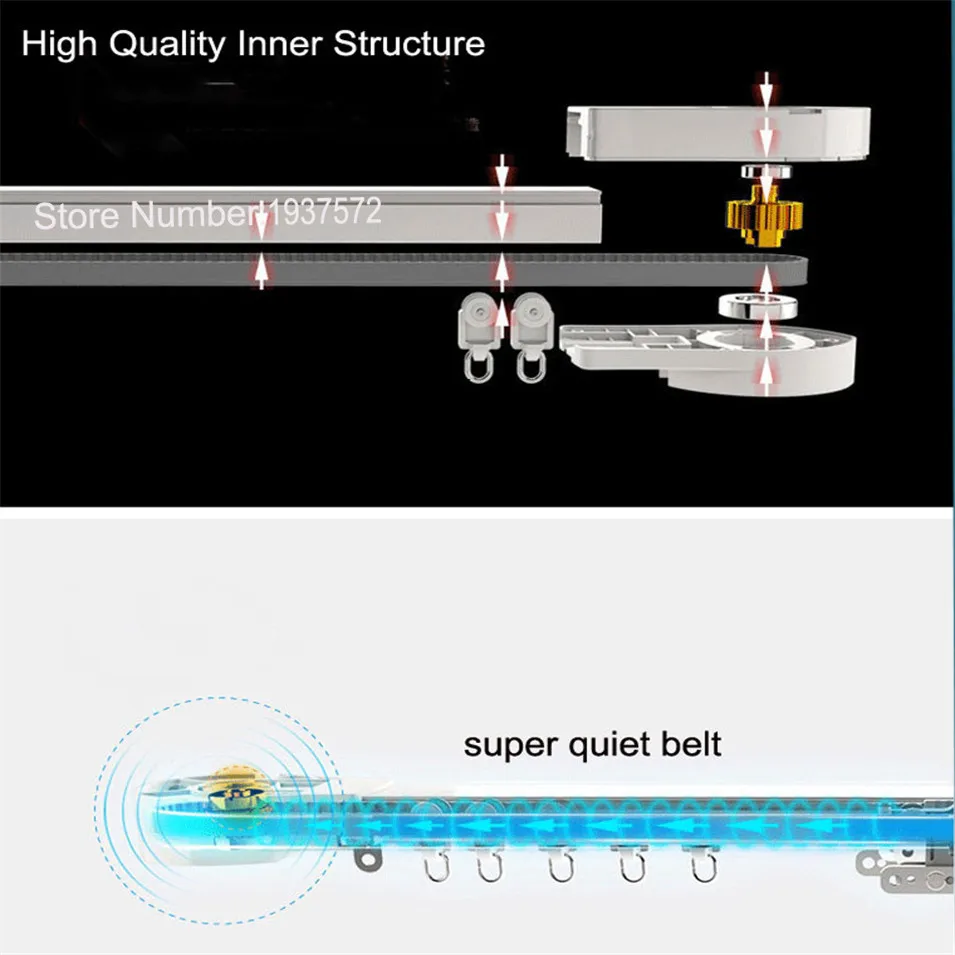 2016 Hot Original Dooya Home Automation OpenClose Electric Curtain Motor DT52E 45W WIFI Remote Control 220V50Hz IOS Android-3