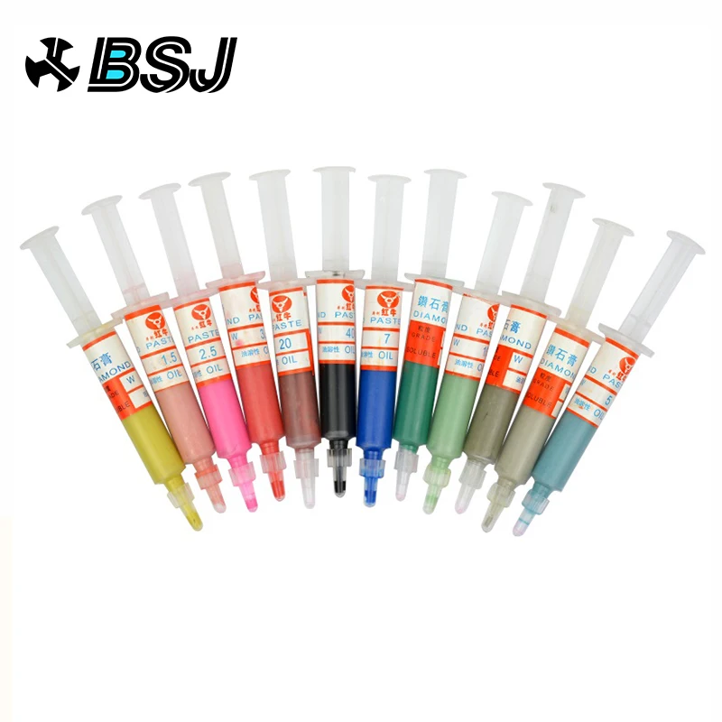 

12pcs polishing paste glass Diamond abrasive grinding polishing needle tube W0.5-W40 for Metal jade jewelry