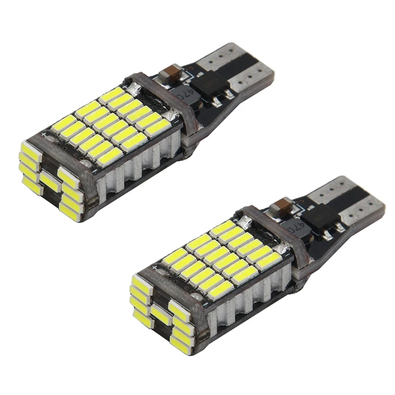 10 шт. T15 W16W Высокое качество 45 SMD 4014 светодиодный CANBUS без ошибок автомобильные габаритные огни стоп-сигнал авто резервный обратный ксеноновая лампа белый DC12V