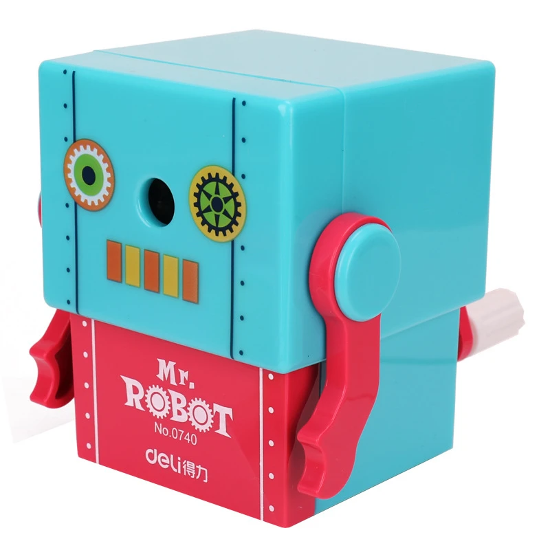 DL Effective automatic 0740 cute robot pencil sharpener hand knife