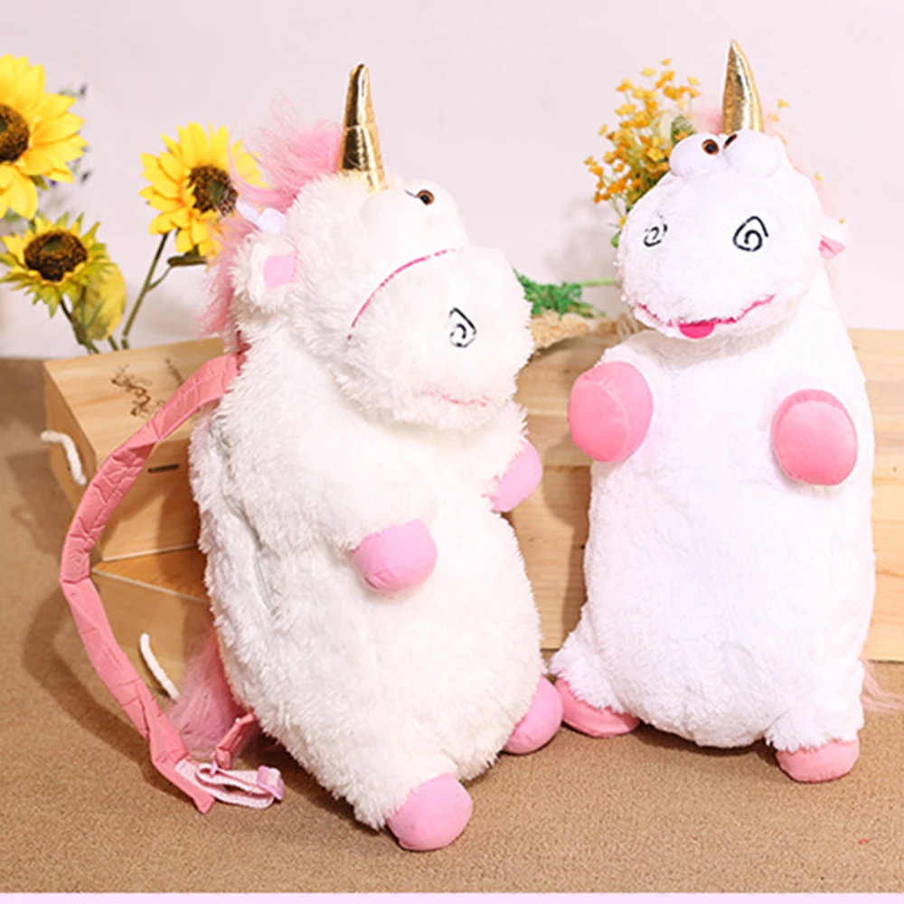 55cm High Quality Unicorn Backpack Stuffed Plush Toys Lovely Girls