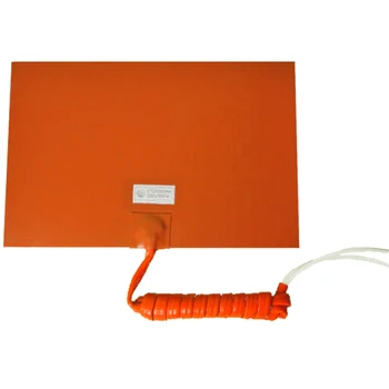 

Silicone heater pad 120v 800W 250 x 400 mm heating bed 3d printer with 100 k thermistor adhesive back
