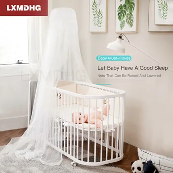 

2019 Baby Children Elegant Lace Bed Dome Elegent Lace House Bed Netting Canopy Circular Bedding Mosquito Net From Russia