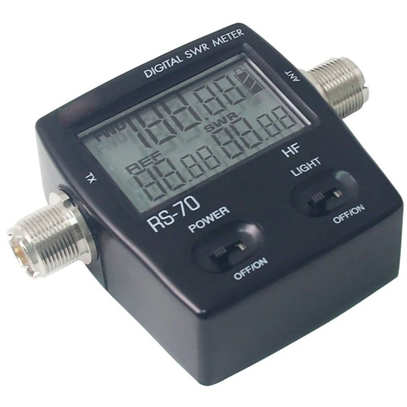 RS 70 цифровой SWR/Измеритель Мощности HF 1 6 60 МГц 200 Вт SO239 м разъем для двухстороннего