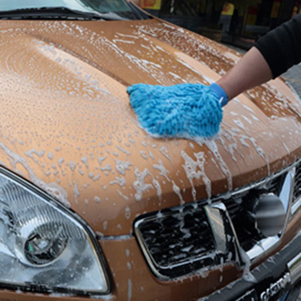 1 шт., супер варежка, микрофибра, для дома, для мытья автомобиля, для чистки, перчатки для мытья автомобиля, против царапин,, цвет радуги