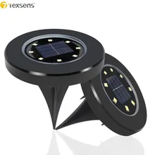 Texsens 8 Светодиодный светильник на солнечных батареях для газонов, наружные лампы IP65 для сада/тропинки/палубы, светильник для дома, двора, подъездной дорожки, ночной кемпинговый светильник