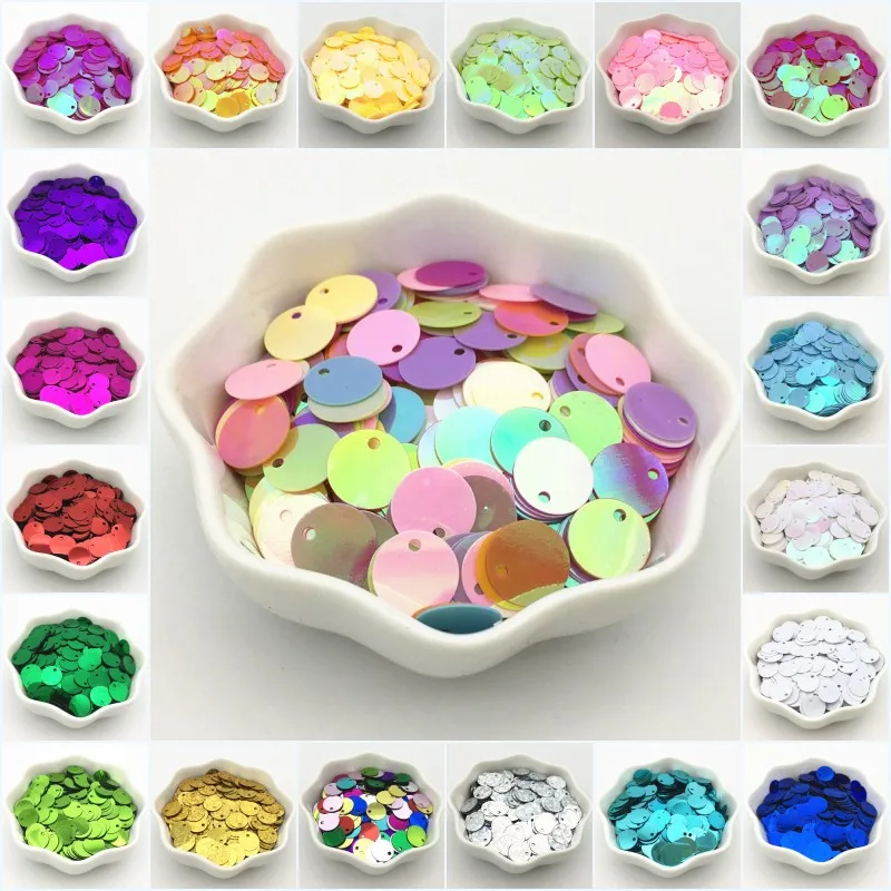 

Paillettes 10mm Flat Round PVC Side Hole Loose Sequins Sewing Craft Hologram Sequin for Women Garment DIY Accessories 30g