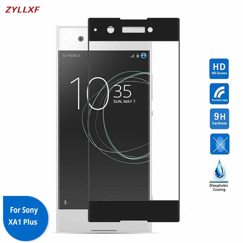 

For Sony Xperia XA1 Plus Tempered Glass 9H 2.5D Full cover Premium Screen protector film Safety Film On G3421 G3423 SM11L G3412