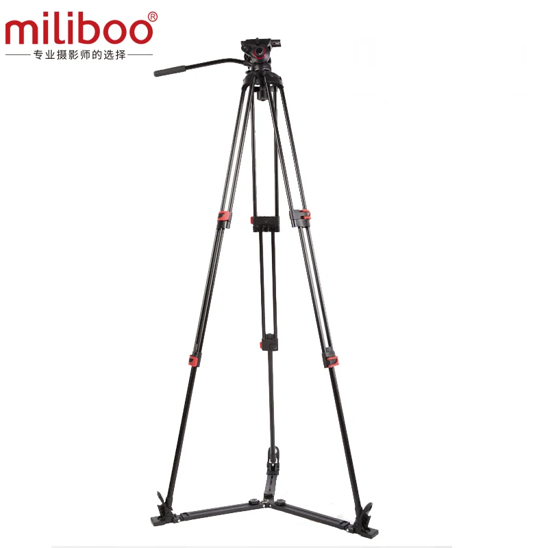 US $332.22 Miliboo MTT609A Portable Aluminium Tripod For Professional CamcorderVideo CameraDSLR Tripod Standwith Hydraulic Ball Head