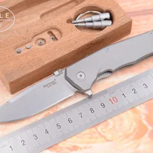 JUFULE сделано LionSteel MOLLETTA TRE углеродное волокно Титан M390 шарикоподшипник Флиппер складной походный Открытый EDC инструмент кухонный нож