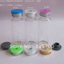 20 мл флакон из прозрачного стекла с Бутилкаучуковая пробка с откидной крышкой, 20 мл glss бутылка, косметическая упаковка контейнер
