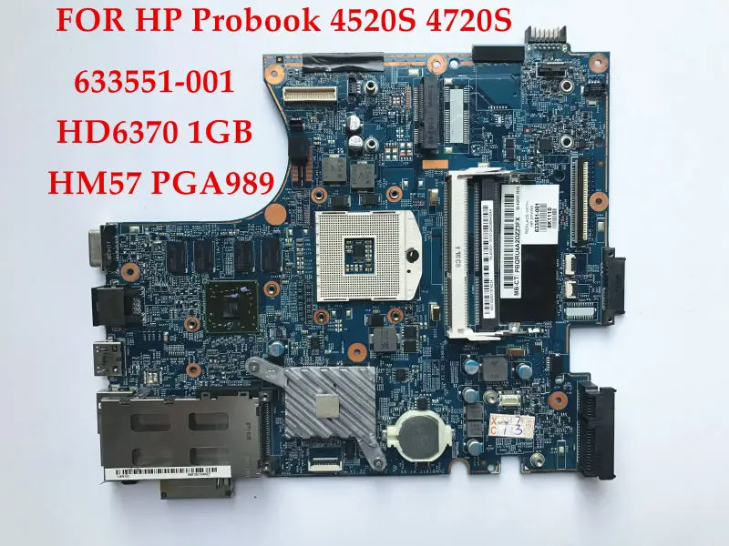 

High quality for HP Probook 4520S 4720S Laptop motherboard 633551-001 48.4GK06.0SD HM57 PGA989 DDR3 HD6370 1GB Fully tested