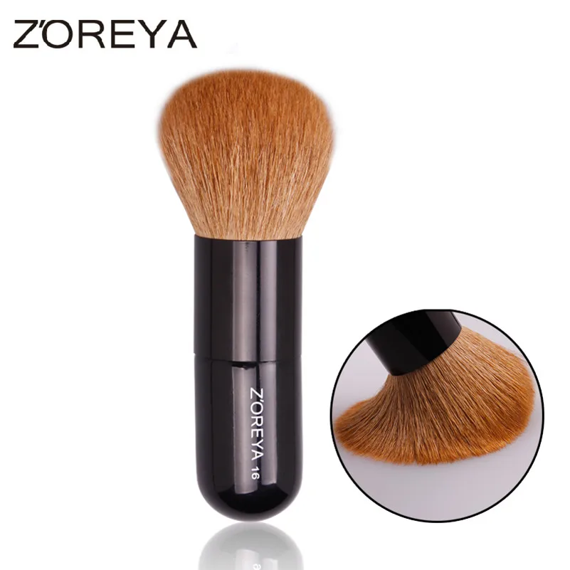 

ZOREYA 2017 Natural Goat Hair Loose Powder Brush Liquid Foundation Brush Multifunctional Makeup Tool
