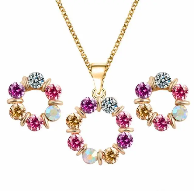 Комплект ювелирных изделий для подружки невесты свадебное ожерелье с