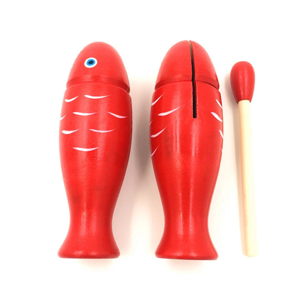 Деревянный инструмент деревянная форма рыбы ударный инструмент детская музыкальная игрушка