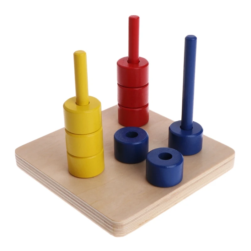 

1 Set Montessori Material Colorful Wooden Score Doll Kid Educational Toy For Preschool Learning