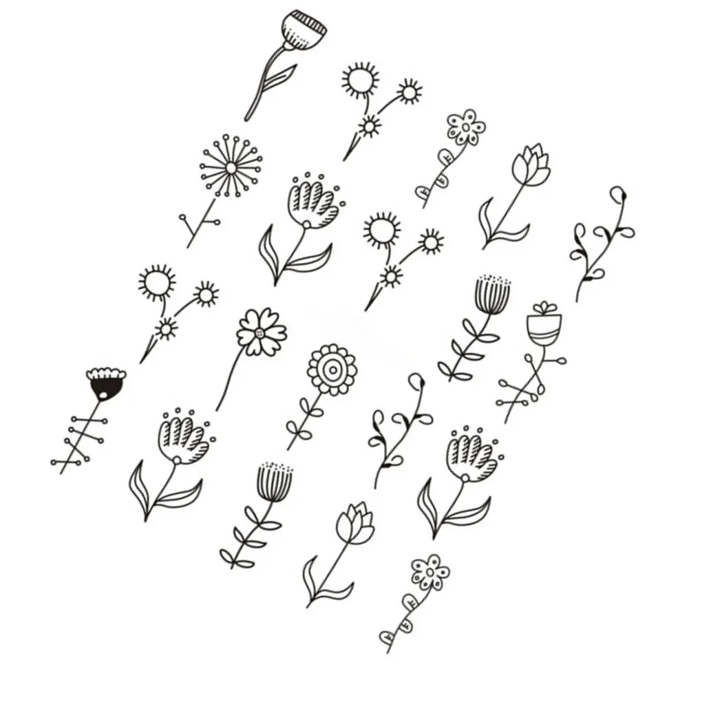 Новое поступление ногтей ювелирные изделия Стикеры татуировки Для женщин девочек цветок абстрактная эскиз животного 3D украшение для