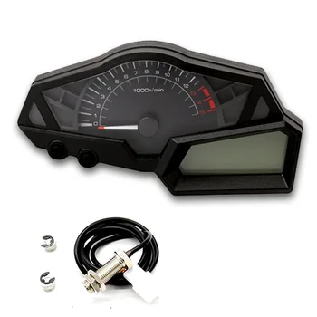 

Universal New LED Backlight Motorcycle Speedometer Odometer Tachometer Kmh Clock With Motorcycle Speedometer Sensor 15000RPH