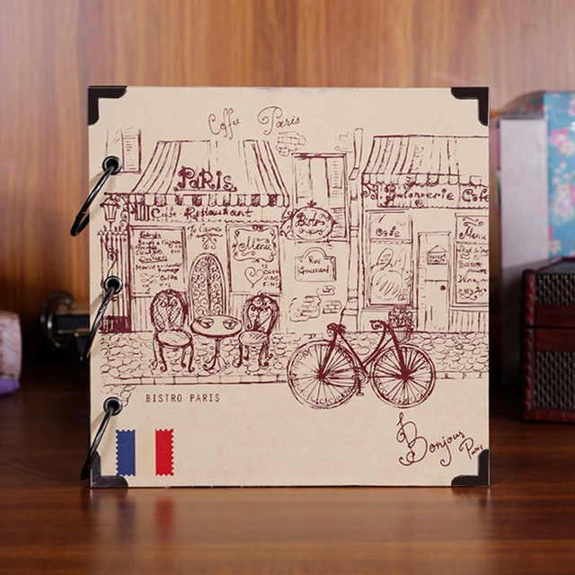 Cartoon Style 8 Inch Craft Paper Cover Album Travel Scrapbook Cartoon Style 8 Inch Craft Paper Cover Album Travel Scrapbook