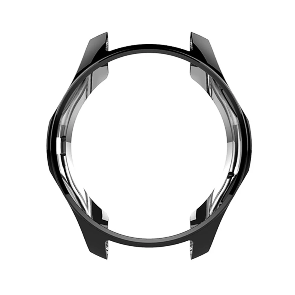 Модный Цветной чехол с покрытием для часов samsung Galaxy Watch 42 мм 46 мм, защитный чехол, тонкий мягкий чехол из ТПУ с краями, бампер, аксессуары - Цвет ремешка: Black 46mm
