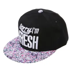 Сделать горячий Для мужчин Для женщин Бейсбол хип-хоп Кепки Adjustable Fresh Snapback вышитые Trucker Hat черная