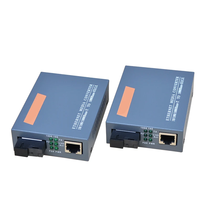 1 пара htb gs 03 a/b Gigabit Волокно оптический media converter 1000 Мбит/с одиночный режим SC Порты и