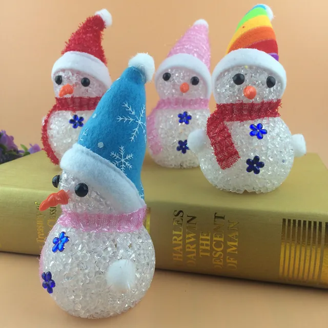 colorful crystal nightlight led luminous particles christmas light snowman christmas tree ornaments wholesale toys - Christmas Tree Ornaments Wholesale colorful crystal nightlight led luminous particles christmas light snowman christmas tree ornaments wholesale toys - Christmas Tree Ornaments Wholesale