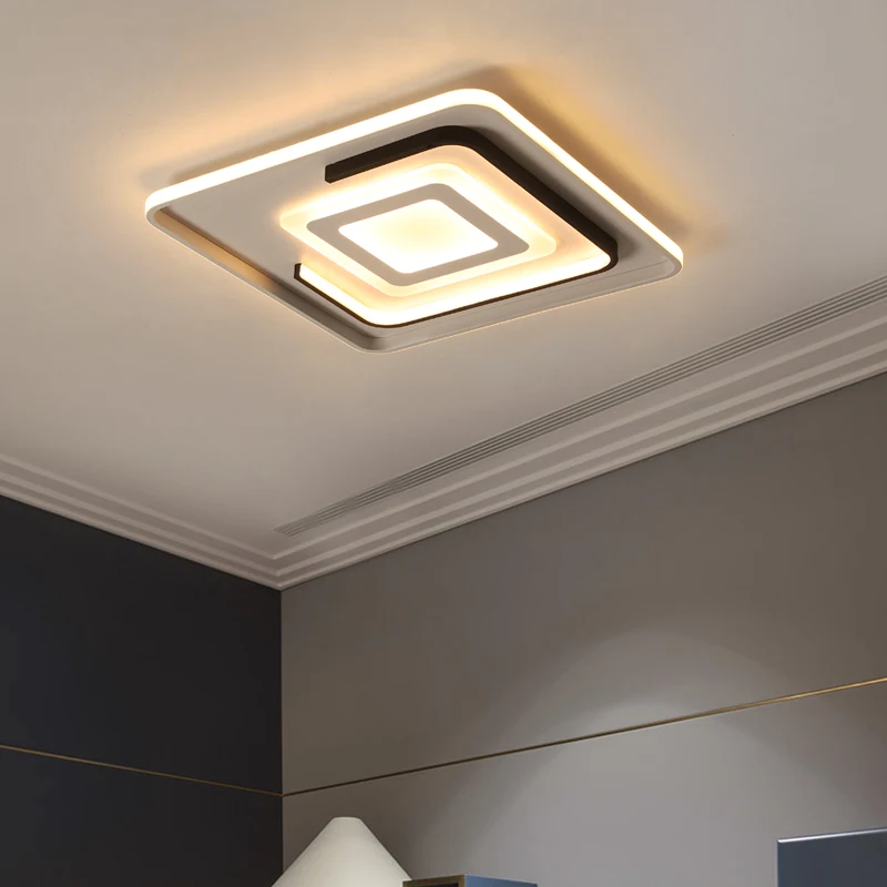 

LED Ceiling Light Lamp Modern Lighting Fixture Bedroom Kitchen Foyer Simple Surface Mount Flush Panel Living Room Remote Control