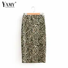 Осень boho винтажная леопардовая юбка Женская Корейская каваи с животным принтом юбка панк уличная Модная одежда женская миди юбка