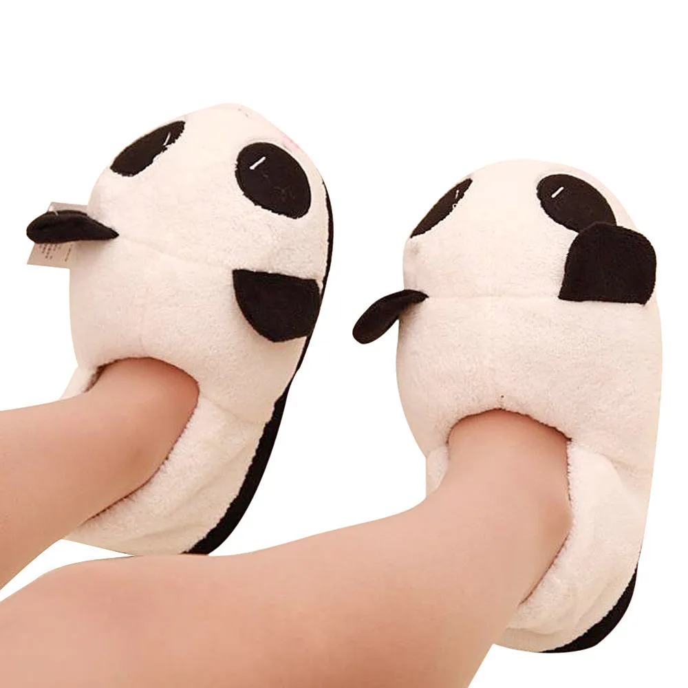 

SAGACE New Fashion Women Ladies Panda Winter Warm Soft Plush Antiskid Cute Indoor Home Slippers Boys Warm Slippers