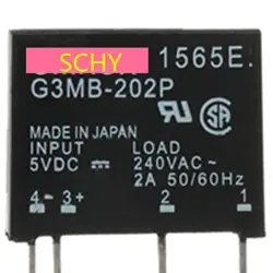 G3MB-202P DC-AC PCB ССР в 5VDC 12VDC 24VDC из 240 В переменного тока 2A5VDC 2A12VDC 2A24VDC 10 шт