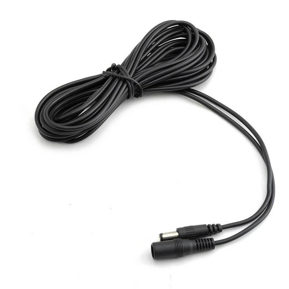  5M Camera Power Extension Cord 12V DC Power Cord 5.5*2.1mm Male Female Power Adapter Extension Cabl - 33012124616