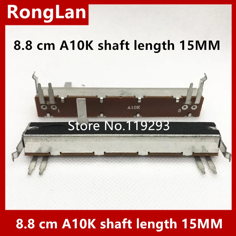 [Bella] Боковая регулировка боковой регулировки потенциометр слайдов 88 мм 8,8 см A10K вал длина 15 мм-10 шт./лот