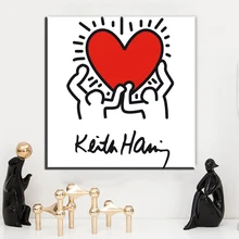 

ZZ1369 modern abstract canvas art keith haring canvas oil art painting wall pictures for livingroom bedroom decorations unfrfame