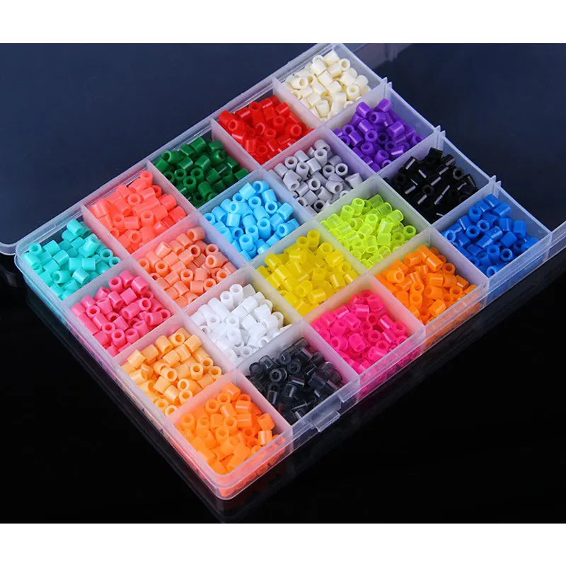 Новый 1 набор 20 цветных бусин 2000 шт набор коробок 5 мм бусины EVA маленькие бусины для детей Обучающие головоломки игрушки Рождественские