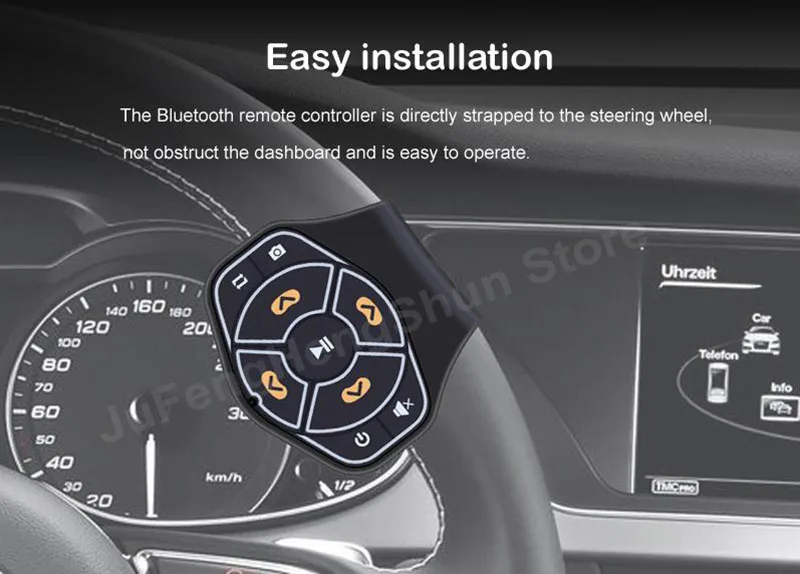 Bluetooth sem Fio de Mídia Mídia de Controle Botão de Direcção do Carro Roda de Bicicleta para Iphone de Controle Remoto Android Telefone Música Foto rc Controlador 20 High Quality button remote control