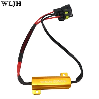 

WLJH 2x 9005 9006 H7 H8 Led 50W 6Ohm LED Lamp Load Resistor Fix Errors Hyper Flash Blink Blinker DRL Fog Turn Signal Brake Bulb